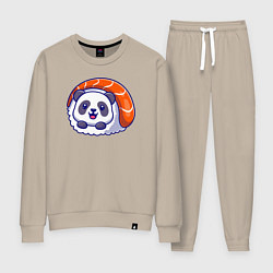 Костюм хлопковый женский Roll panda, цвет: миндальный