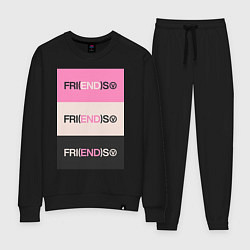 Костюм хлопковый женский V Fri END S - friends song, цвет: черный