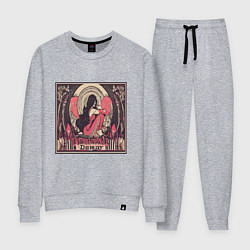 Костюм хлопковый женский Индийская девушка - абстракция, цвет: меланж