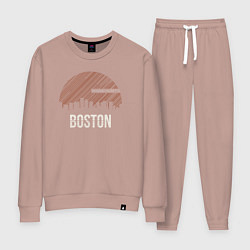 Костюм хлопковый женский Boston Massachusetts, цвет: пыльно-розовый