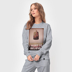 Костюм хлопковый женский Кин дза дза - x files want to believe, цвет: меланж — фото 2