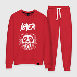 Костюм хлопковый женский Slayer rock panda, цвет: красный