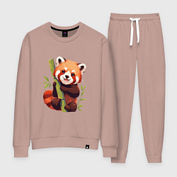 Костюм хлопковый женский The Red Panda, цвет: пыльно-розовый