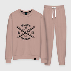 Костюм хлопковый женский Самурай бусидо, цвет: пыльно-розовый