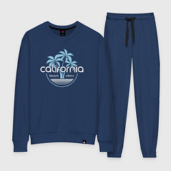 Костюм хлопковый женский California beach, цвет: тёмно-синий