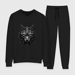 Костюм хлопковый женский Графитовый волк, цвет: черный