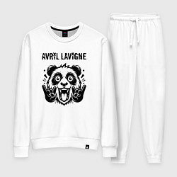 Костюм хлопковый женский Avril Lavigne - rock panda, цвет: белый