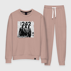 Костюм хлопковый женский Front-242 - A band on tour, цвет: пыльно-розовый