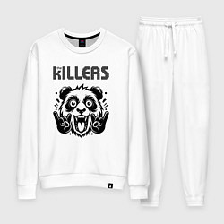 Костюм хлопковый женский The Killers - rock panda, цвет: белый