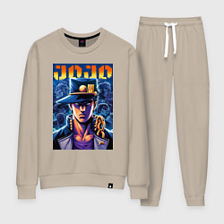 Костюм хлопковый женский Jojo - Jotaro Kujo ai art, цвет: миндальный