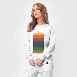 Костюм хлопковый женский Tardis colors, цвет: белый — фото 2