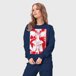 Костюм хлопковый женский Зеро Ту с Франксом, цвет: тёмно-синий — фото 2