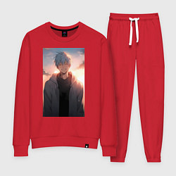 Костюм хлопковый женский Тэцуя Куроко, цвет: красный