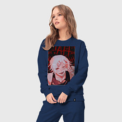 Костюм хлопковый женский Джузо Сузуя следователь, цвет: тёмно-синий — фото 2