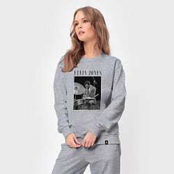 Костюм хлопковый женский Elvin Jones great jazz drummer, цвет: меланж — фото 2