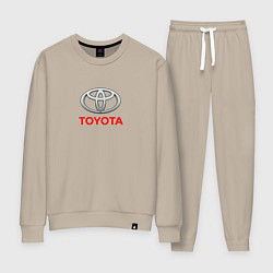 Костюм хлопковый женский Toyota brend auto, цвет: миндальный