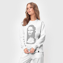 Костюм хлопковый женский Mona Lisa text, цвет: белый — фото 2