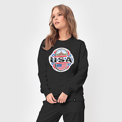 Костюм хлопковый женский Style USA, цвет: черный — фото 2