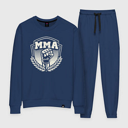 Костюм хлопковый женский Кулак MMA, цвет: тёмно-синий