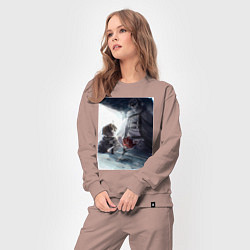 Костюм хлопковый женский Безработный Рудеус Грейрат, цвет: пыльно-розовый — фото 2