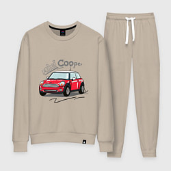 Костюм хлопковый женский Mini Cooper, цвет: миндальный
