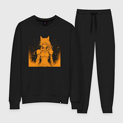 Костюм хлопковый женский Киберпанк анимэ, цвет: черный