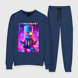 Костюм хлопковый женский Cyber Bart in metropolis - neon glow, цвет: тёмно-синий