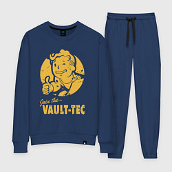 Костюм хлопковый женский Vault boy like print, цвет: тёмно-синий