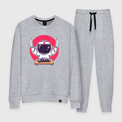 Костюм хлопковый женский Космонавт сушист, цвет: меланж