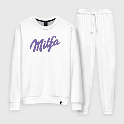 Костюм хлопковый женский Milfa в стиле milka, цвет: белый