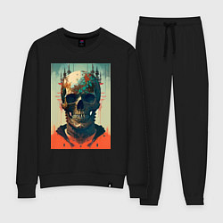 Костюм хлопковый женский Ai art skull - fantasy, цвет: черный