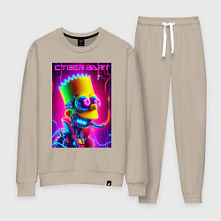 Костюм хлопковый женский Cyber Bart - neon glow fantasy, цвет: миндальный