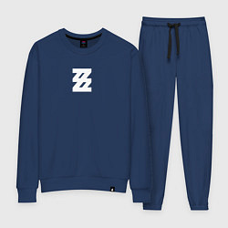 Костюм хлопковый женский Zenless Zone Zero logotype, цвет: тёмно-синий
