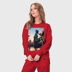 Костюм хлопковый женский Монолог фармацевта Маомао во дворце, цвет: красный — фото 2