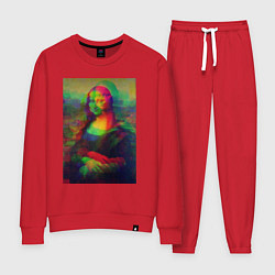 Костюм хлопковый женский Мона Лиза с глюками, цвет: красный