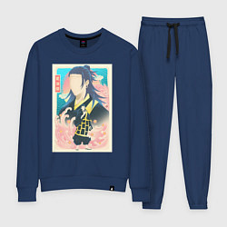 Костюм хлопковый женский Магическая битва Кэндзяку камонаритоси, цвет: тёмно-синий
