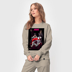 Костюм хлопковый женский Нана Осаки группа, цвет: миндальный — фото 2