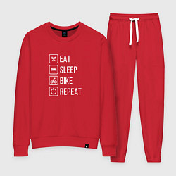 Женский костюм Eat sleep bike repeat