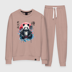 Костюм хлопковый женский Panda - bushido samurai code, цвет: пыльно-розовый
