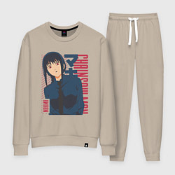 Костюм хлопковый женский Человек-бензопила Макима Makima, цвет: миндальный