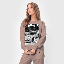 Костюм хлопковый женский Mazda rx-7 авто, цвет: пыльно-розовый — фото 2