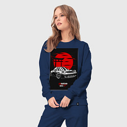 Костюм хлопковый женский Mazda rx-7 jdm style, цвет: тёмно-синий — фото 2