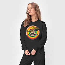 Костюм хлопковый женский Весёлый мексиканец, цвет: черный — фото 2