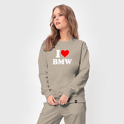 Костюм хлопковый женский I love my BMW, цвет: миндальный — фото 2