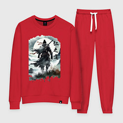 Костюм хлопковый женский Призрак Цусимы - Японский самурай, цвет: красный