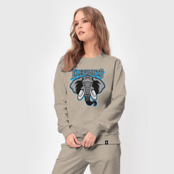 Костюм хлопковый женский Elephants team, цвет: миндальный — фото 2