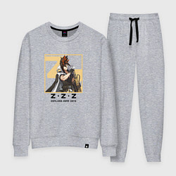 Костюм хлопковый женский Антон - Zenless Zone Zero, цвет: меланж
