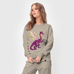 Костюм хлопковый женский HOMM3 Faerie Dragon, цвет: миндальный — фото 2