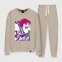 Костюм хлопковый женский Клинок рассекающий демонов Акадза, цвет: миндальный