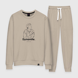 Костюм хлопковый женский BTS Dynamite RM, цвет: миндальный